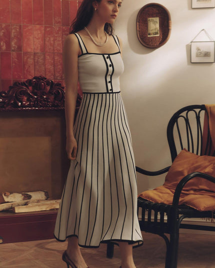 Pag Örgü Cami Midi Elbise