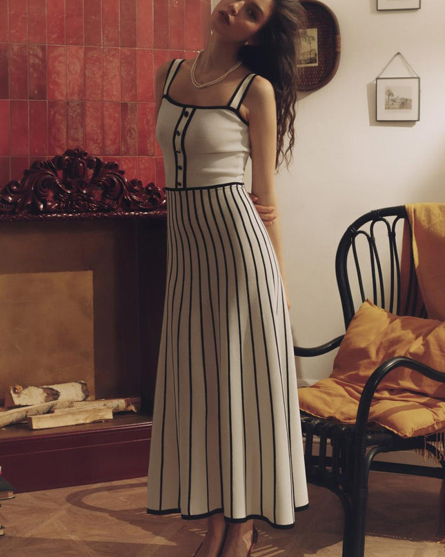 Pag Örgü Cami Midi Elbise