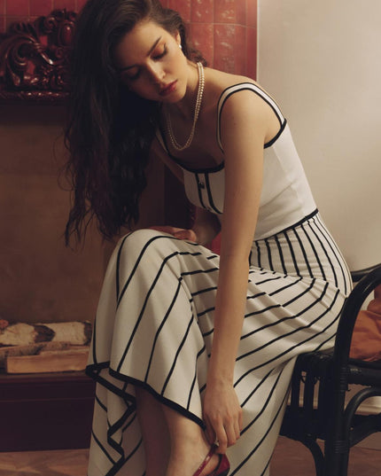 Pag Örgü Cami Midi Elbise