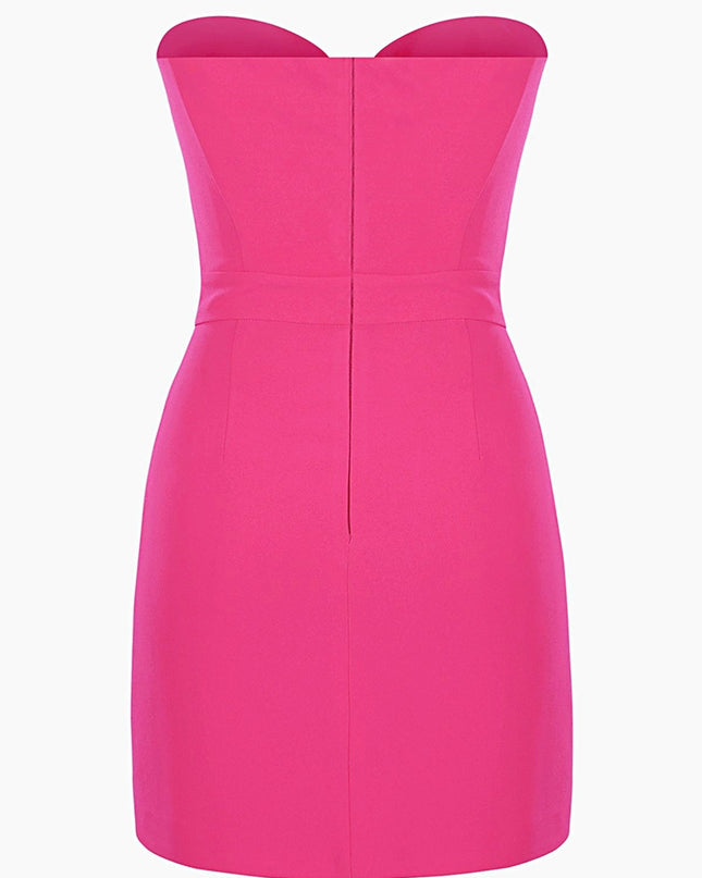 Mignon Fiyonklu Kesimli Kesik Mini Elbise