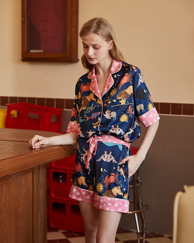 Zincir desenli pijama takımı