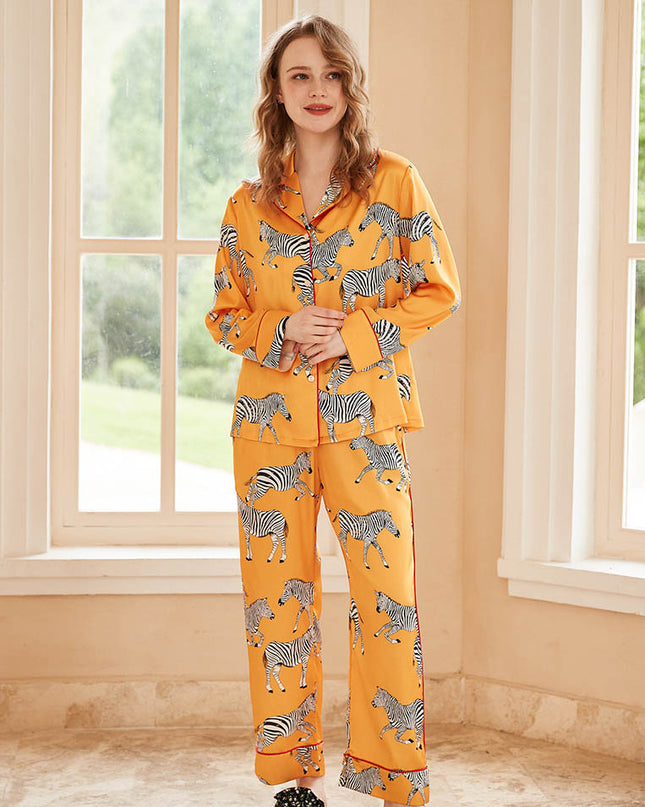 Kısa Kollu Baskılı Tatil Günlük İki Parçalı Set