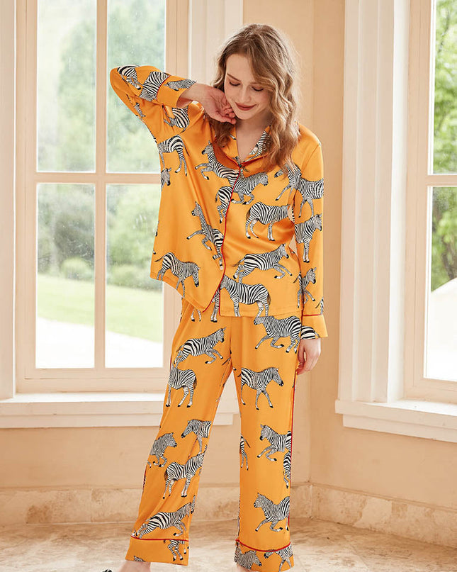 Kısa Kollu Baskılı Tatil Günlük İki Parçalı Set