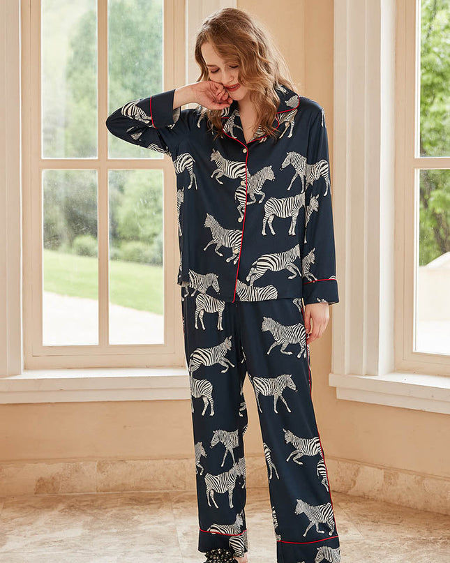 Zebra Desenli Pijama Takımı