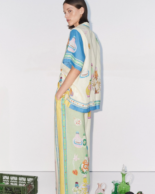 Alchemy Bottles Renk Bloklu Kısa Kollu Gömlek