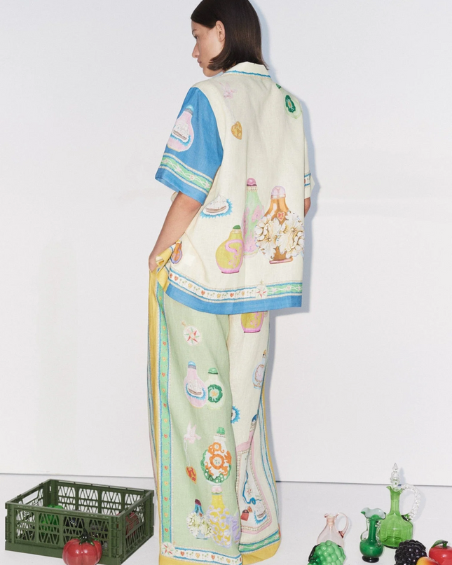 Alchemy Bottles Renk Bloklu Kısa Kollu Gömlek