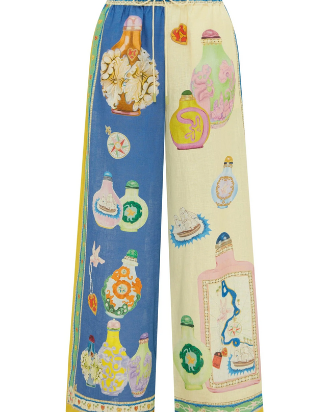 Alchemy Bottles Renk Bloklu Palazzo Pantolon