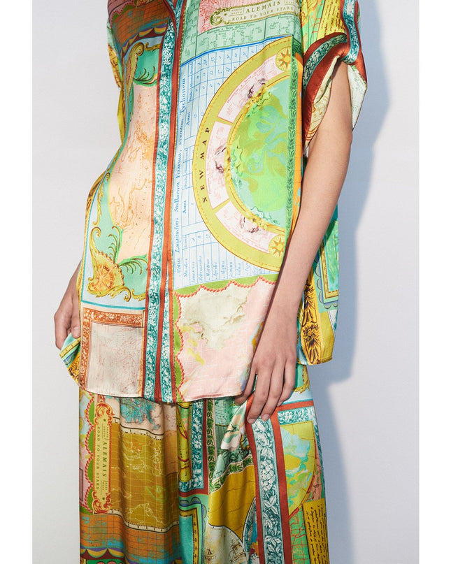 Voyagera Harita Desenli Gömlek