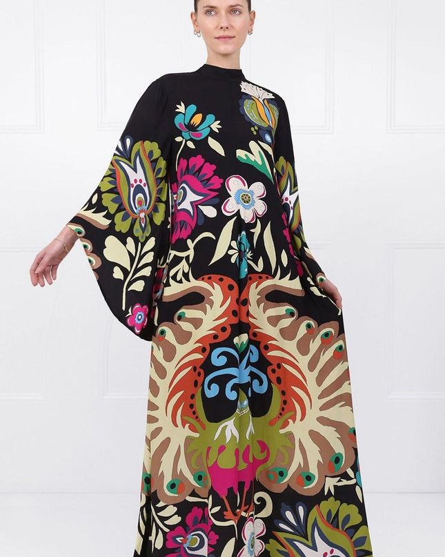 Tavuskuşu Magnifico Maxi Elbise Çok Renkli