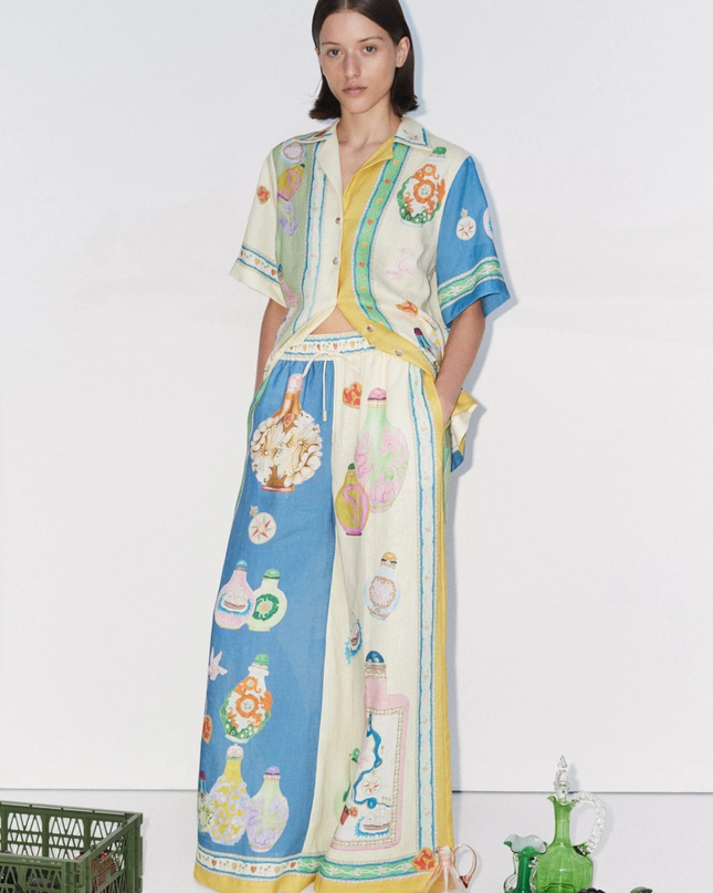 Alchemy Bottles Renk Bloklu Kısa Kollu Gömlek