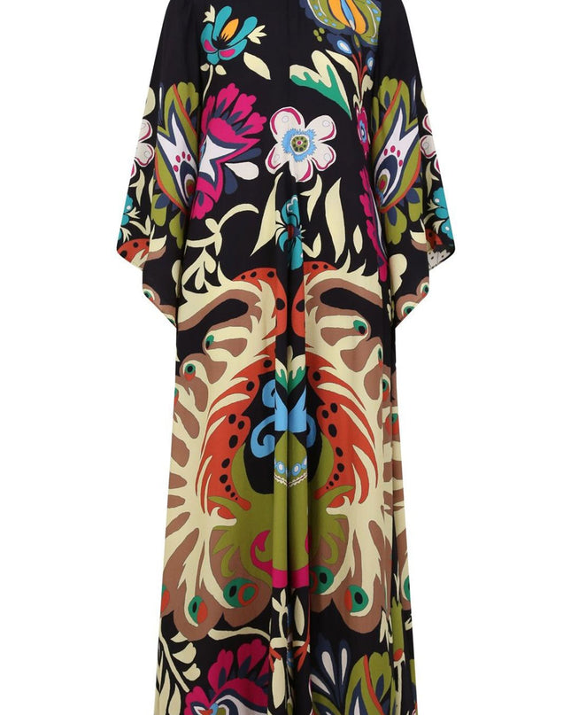 Tavuskuşu Magnifico Maxi Elbise Çok Renkli