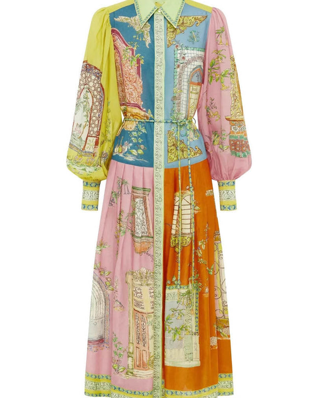 Mediterranean Window Gömlek Elbise