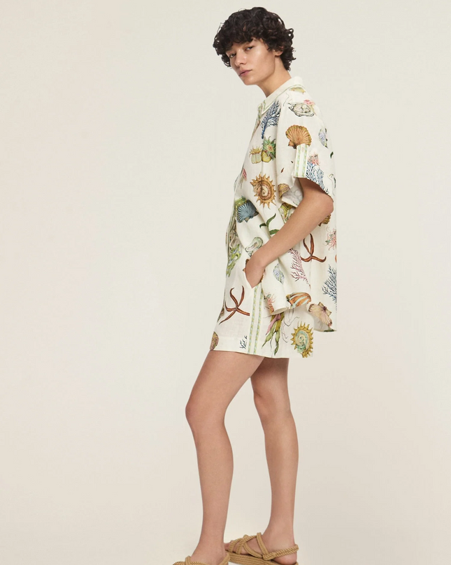 Ocean Garden Oversize Gömlek