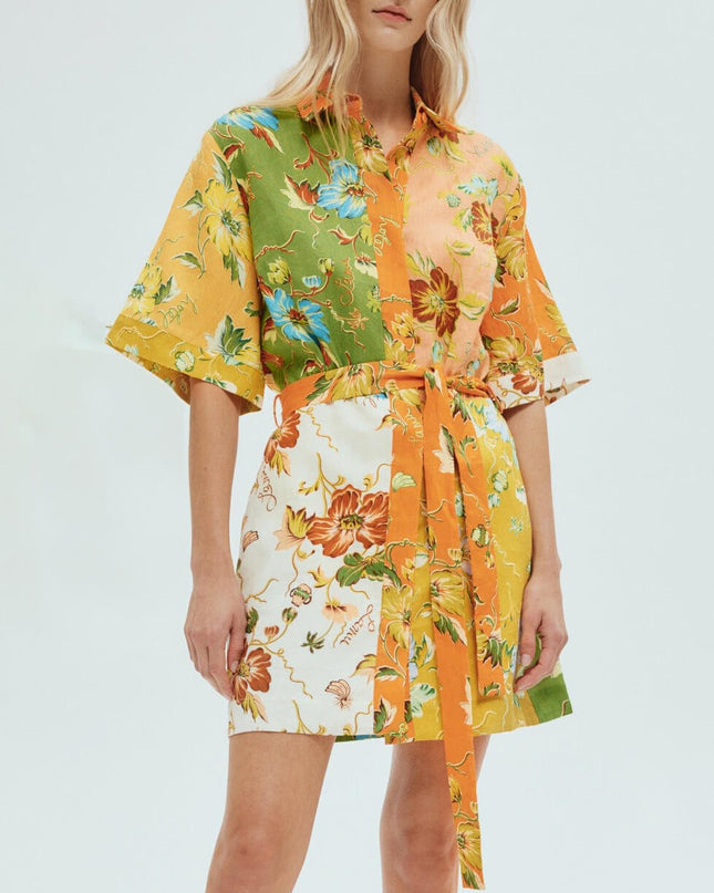 Çiçek Dansı Mini Elbise