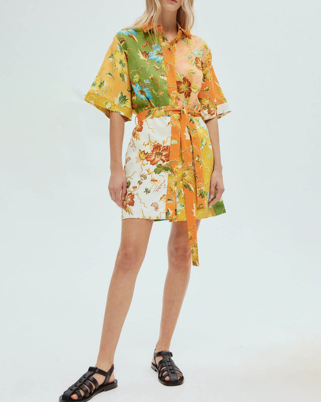 Çiçek Dansı Mini Elbise