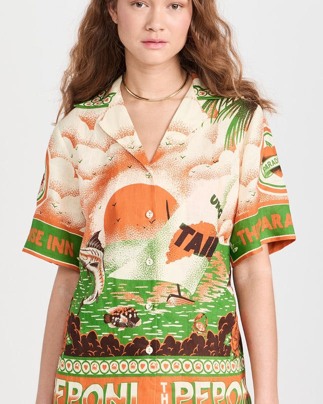 Tropik Günbatımı Gömlek & Şort Takımı