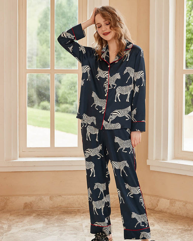 Zebra Desenli Pijama Takımı