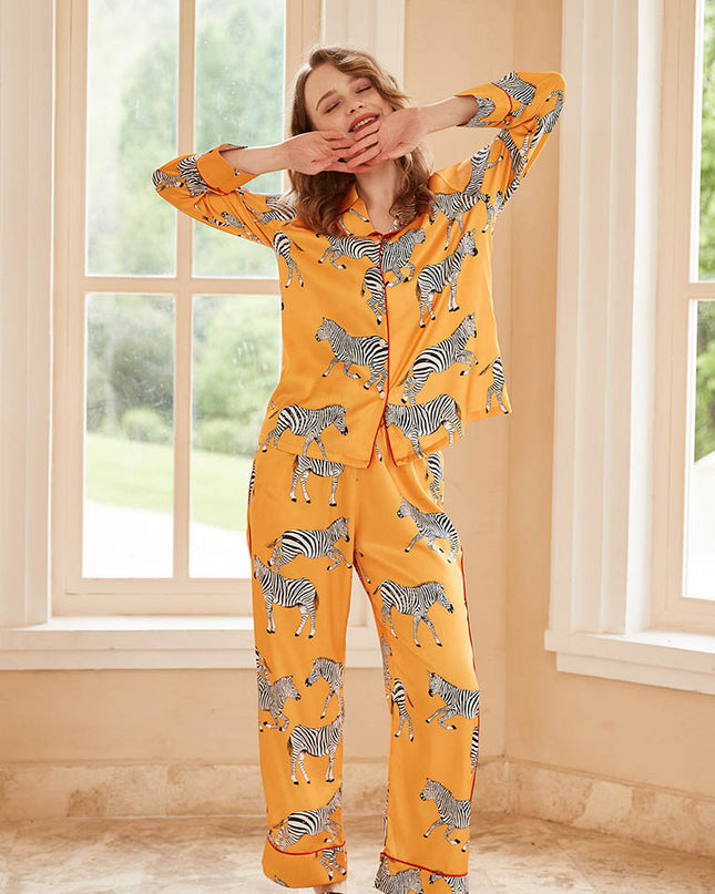 Kısa Kollu Baskılı Tatil Günlük İki Parçalı Set