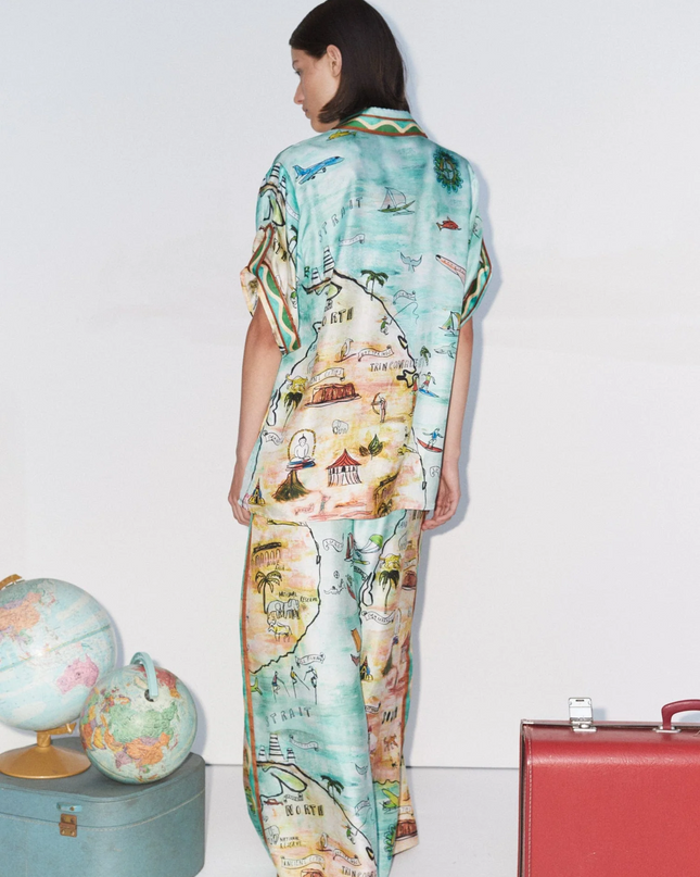 Cartolina Desenli Oversize Gömlek