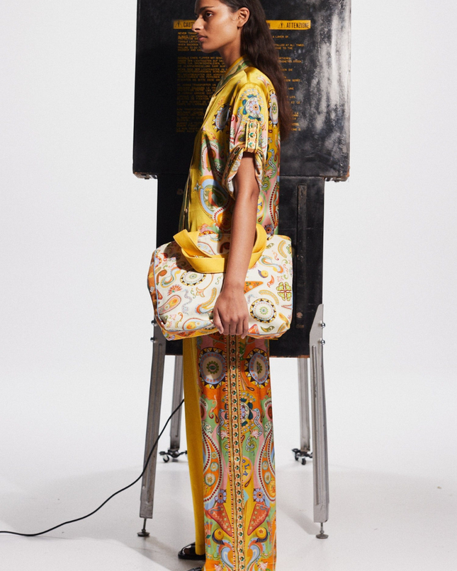 Adrienne Kısa Kollu Paisley Pantolon Takımı