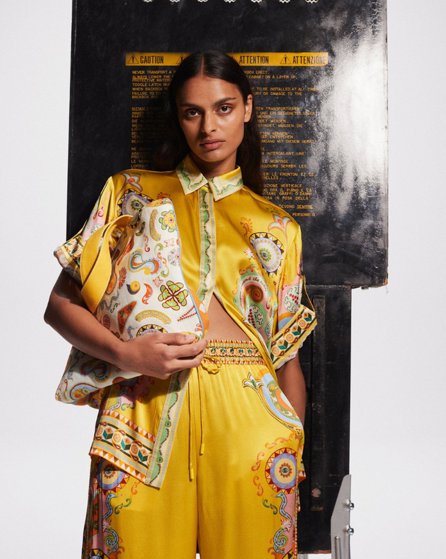 Adrienne Kısa Kollu Paisley Pantolon Takımı