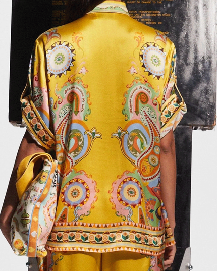 Adrienne Kısa Kollu Paisley Pantolon Takımı