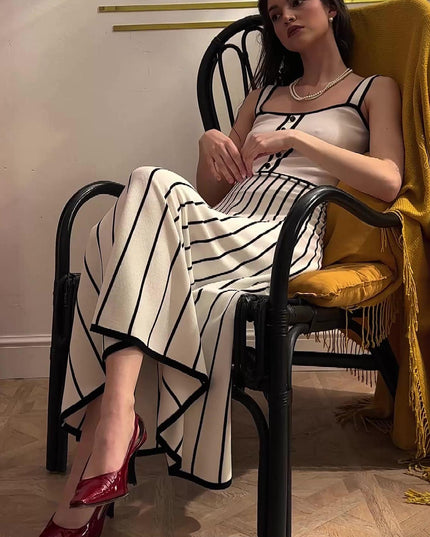 Pag Örgü Cami Midi Elbise