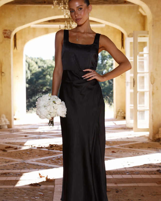 Alaria Uzun Elbise - Siyah