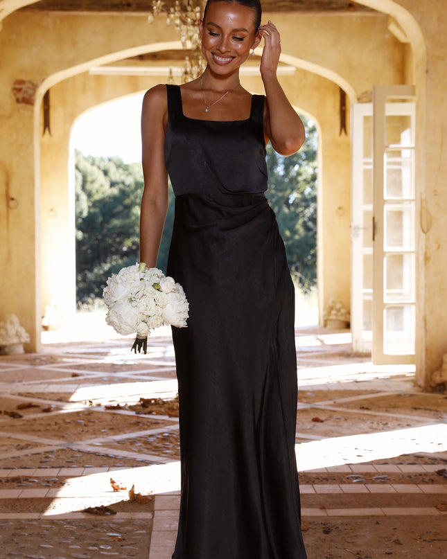 Alaria Uzun Elbise - Siyah