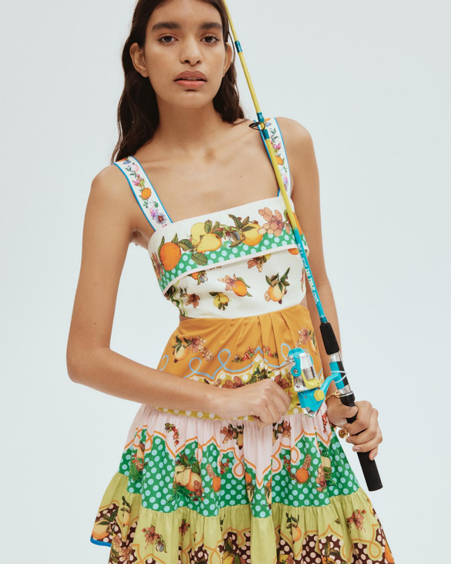 Marceline Kesikli Fiyonklu Mini Elbise