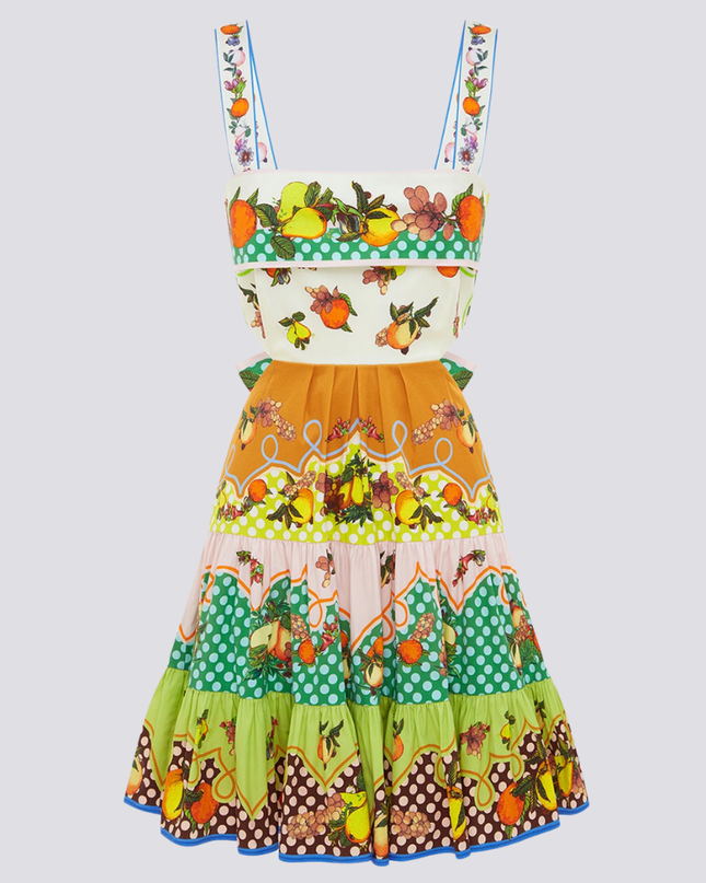 Marceline Kesikli Fiyonklu Mini Elbise