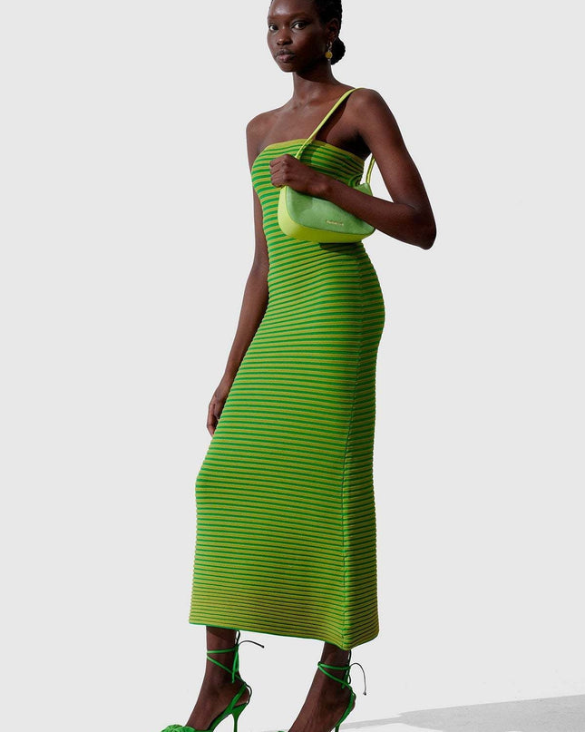 Adela Kolsuz Şerit Örgü Uzun Elbise