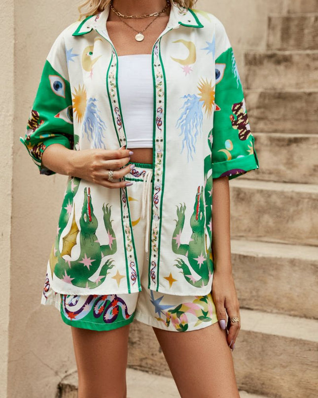 Ottilia Gömlek ve Şort Boho Takım