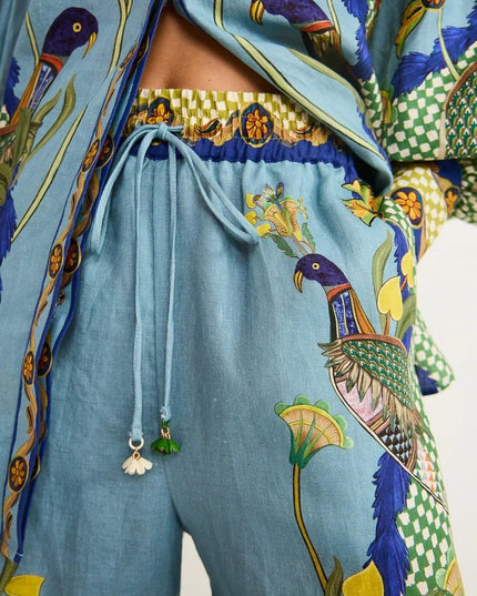 Félice Balon Kol Çiçekli Pantolon Takımı