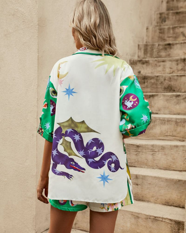 Ottilia Gömlek ve Şort Boho Takım