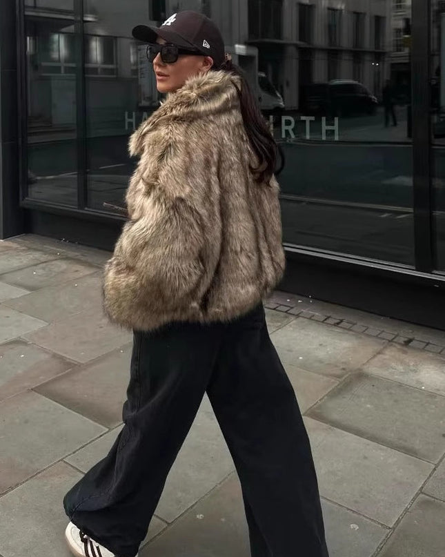 Şık Suni Peluş Ceket