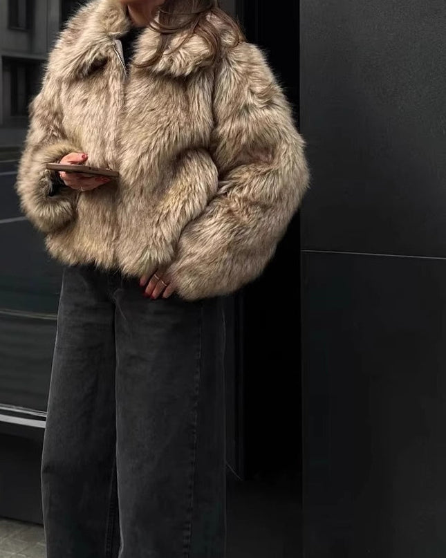 Şık Suni Peluş Ceket
