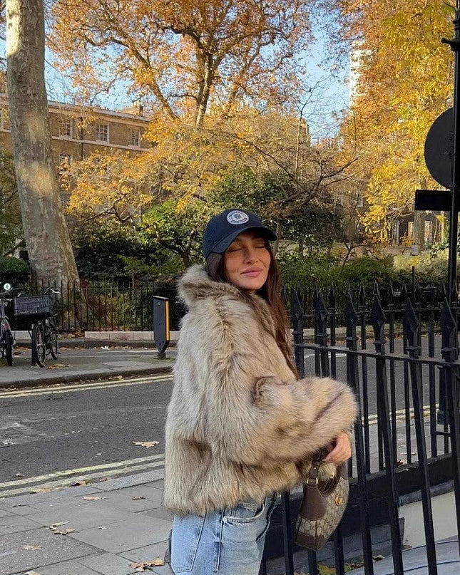 Şık Suni Peluş Ceket