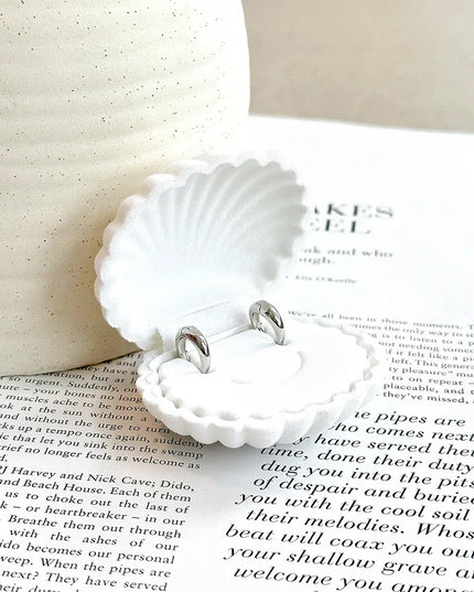 Ada Parıltılı Halka Küpeler - Ayar Gümüş