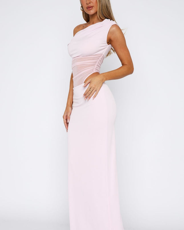 Kızlar Gecesi Pudra Maxi Elbise