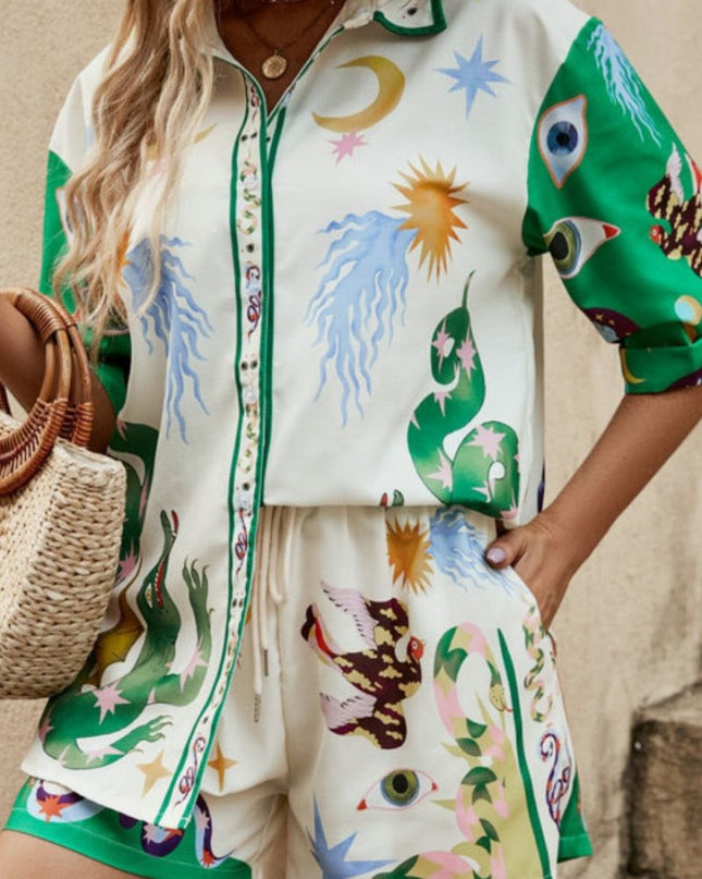 Ottilia Gömlek ve Şort Boho Takım