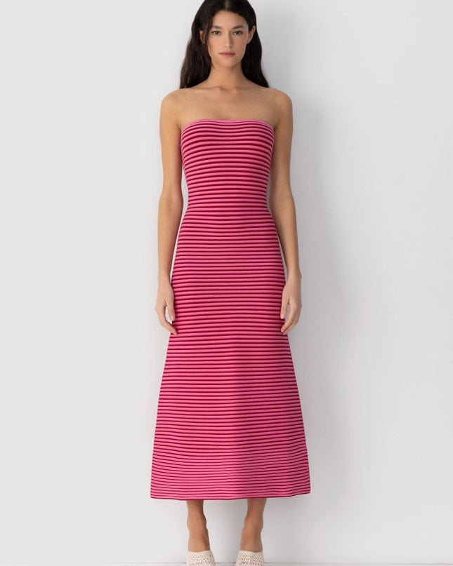 Adela Kolsuz Şerit Örgü Uzun Elbise