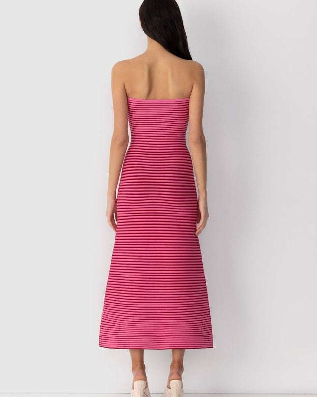 Adela Kolsuz Şerit Örgü Uzun Elbise