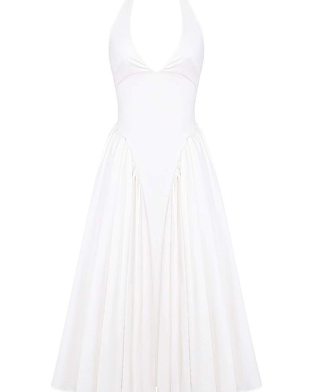 Alice Halter Yaka Açık Sırt Midi Elbise