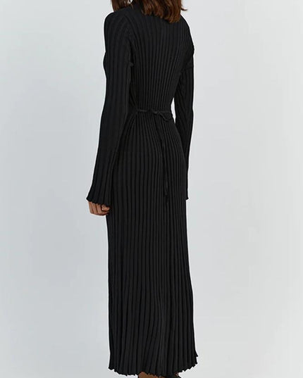 Antonia Rib Flare Maxi Örgü Elbise