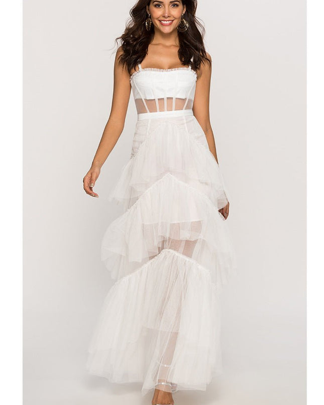 Arlene Korse Derili File Slip Uzun Elbise