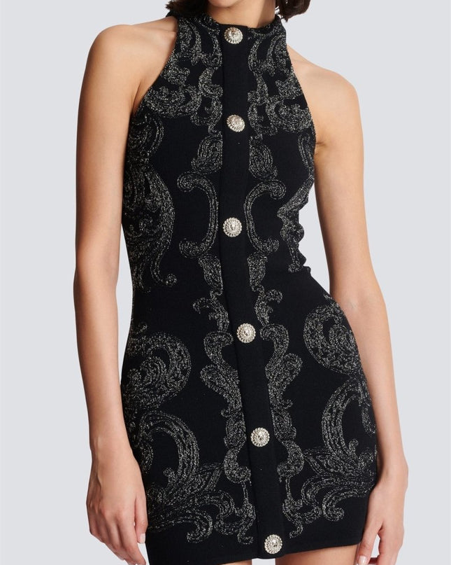 Belinda Paisley Baskılı Örme Mini Elbise