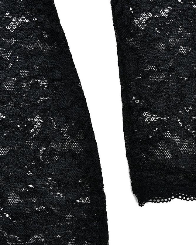 Bertha Kare Yaka Dantel Uzun Elbise