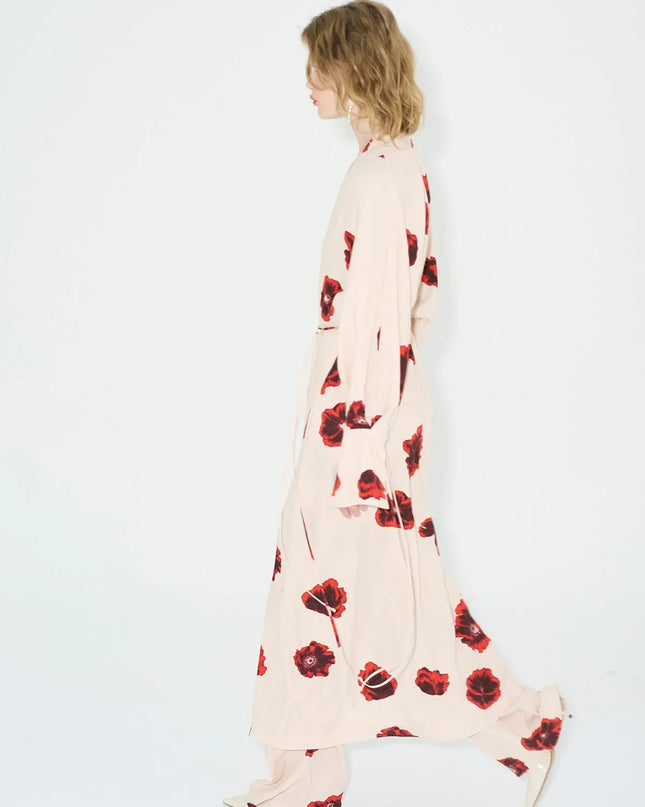 Crimson Bloom Kimono Set