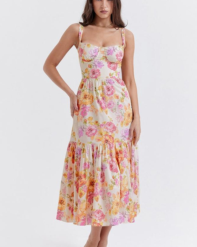 Cottie Baskılı Flare Midi Elbise